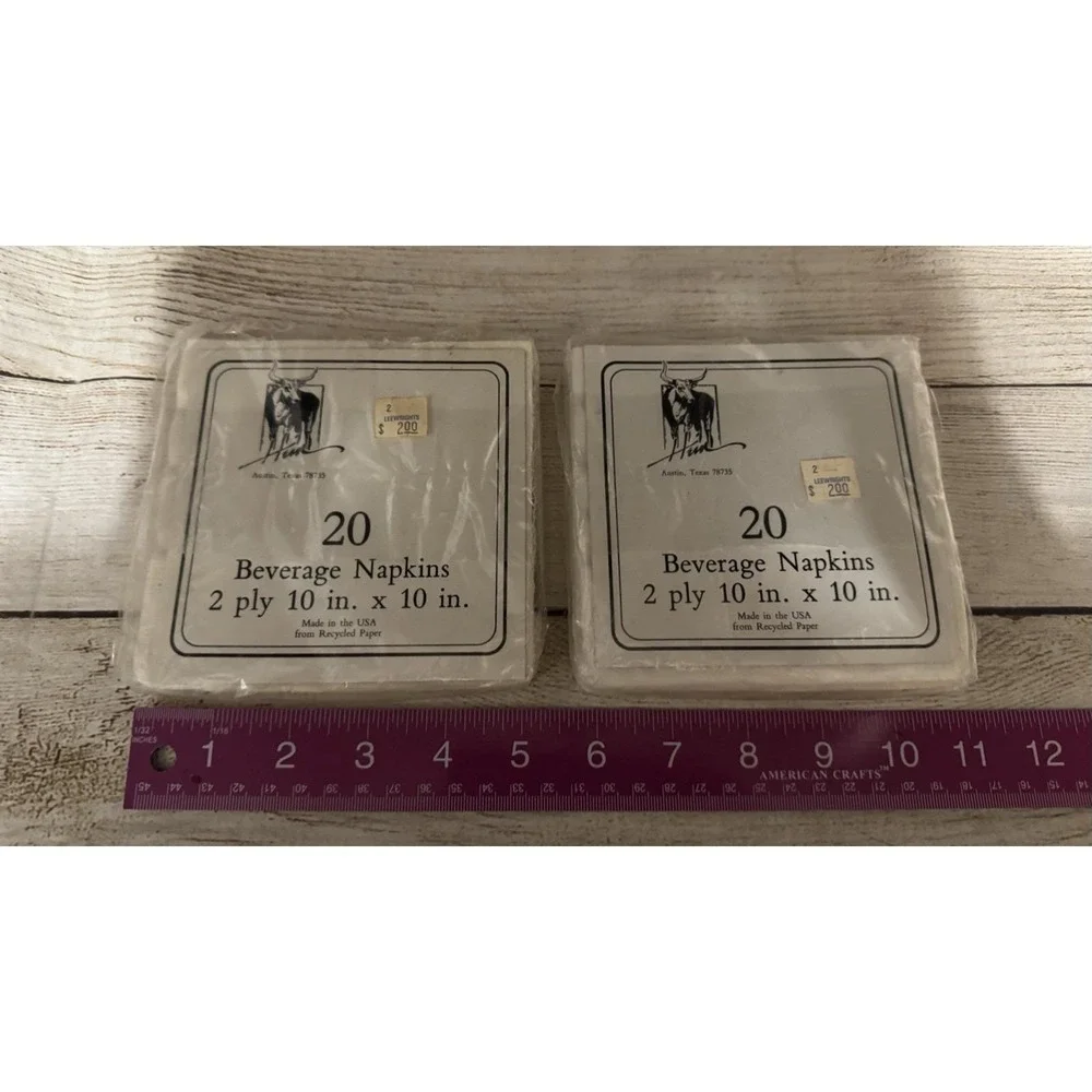 2 pks Vintage 'Deck Them Halls Y'all' Beverage Npkins 2 Ply Junk Art Journal TbC